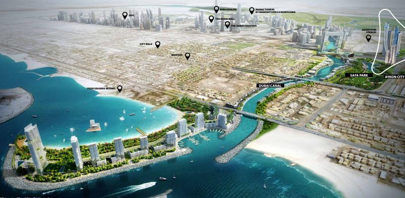 阿联酋迪拜-AYKON CITY 迪拜达马克运河城