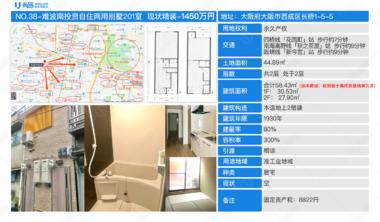 日本大阪-「优墅」NO.38-难波南投资自住两用别墅